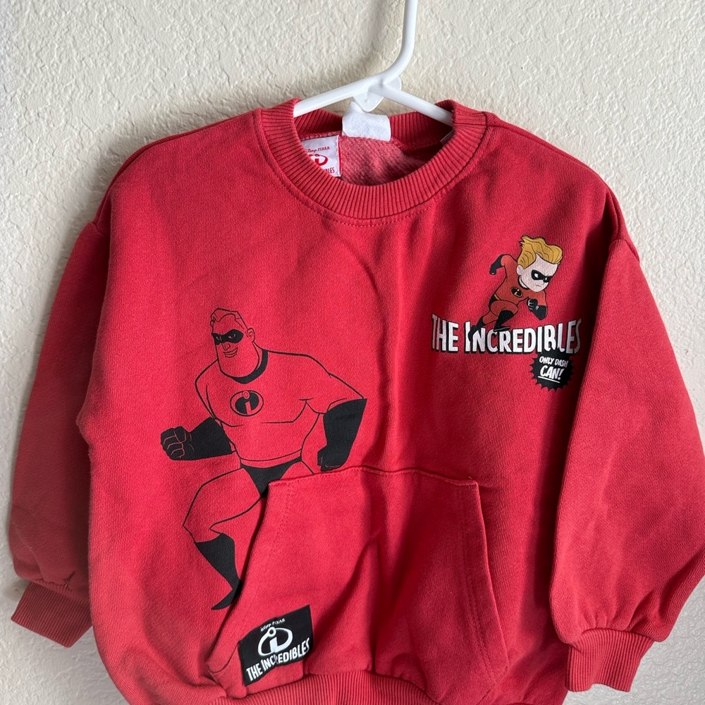 Red Graphic Crewneck Sweater